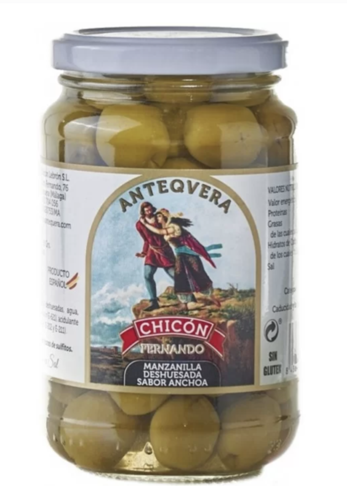 Оливки Chicon Lebron Мансанія анчоус б/к скло 190г